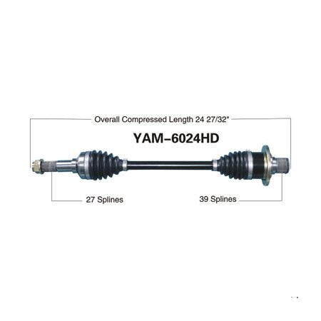 Wide Open Heavy Duty CV Axle for YAM HD REAR RIGHT YXR45/450/660RHINO 04-09 YAM-6024HD